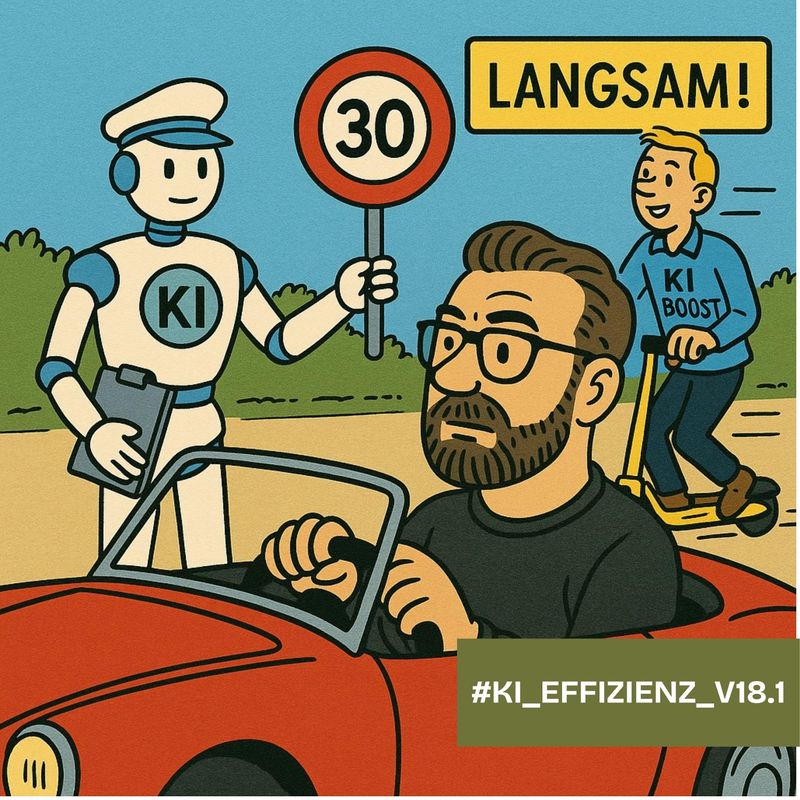 Titelbild für Episode: Tempolimit für Senior Developer? Warum KI nicht alle schneller macht